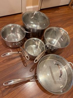 Calphalon Sauce Pan 5 piece set with lids (Stainless Steel)