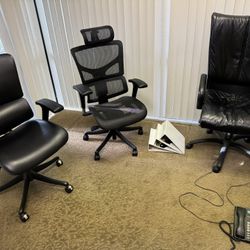3 Office Executive Chairs X Chair 2 And One Herman Miller 
