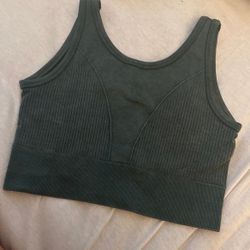 dark green sports bra