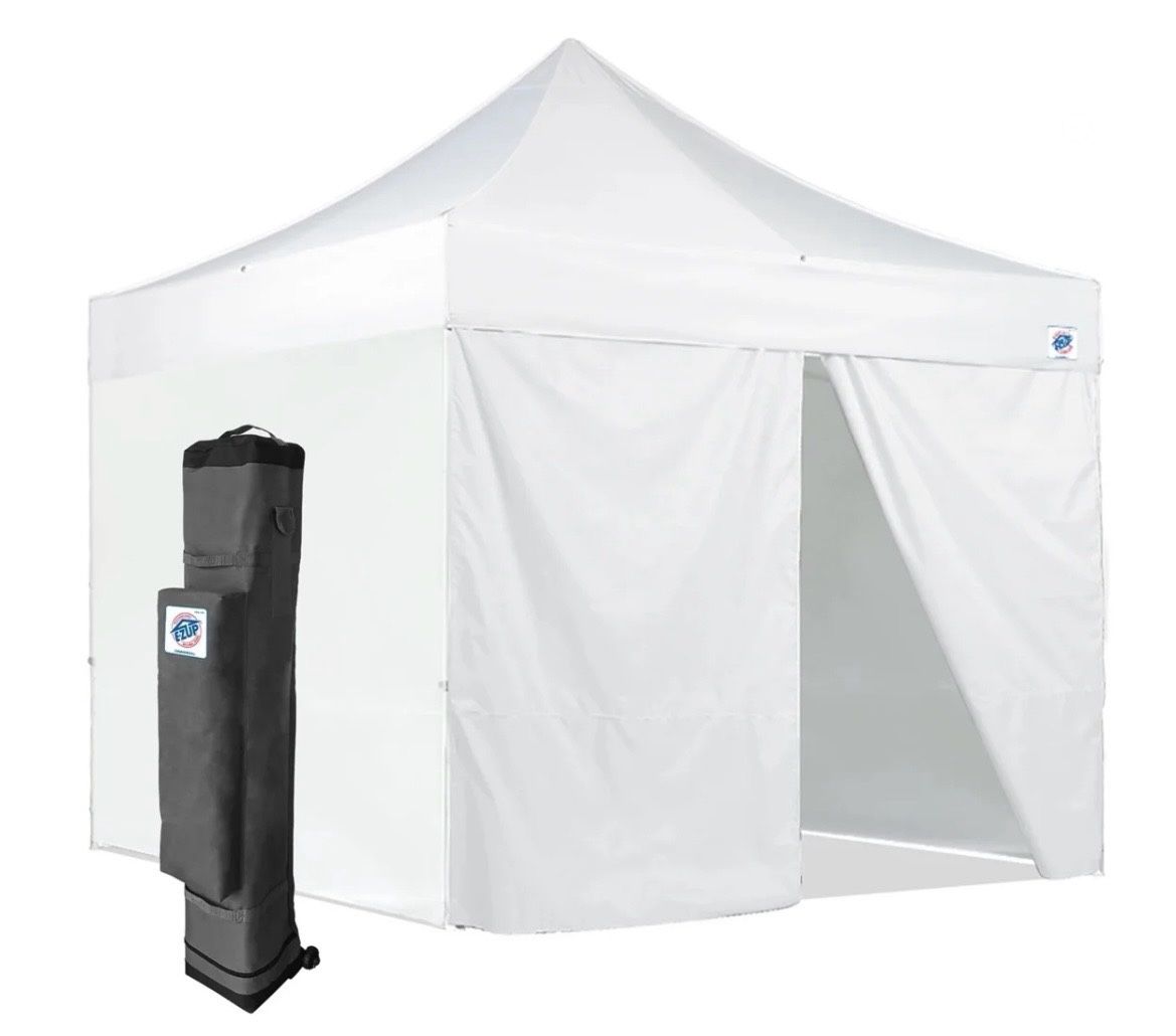 E-Z UP, COUPWH10SC Instant Commercial Steel Framed 10' x 10' Canopy, White