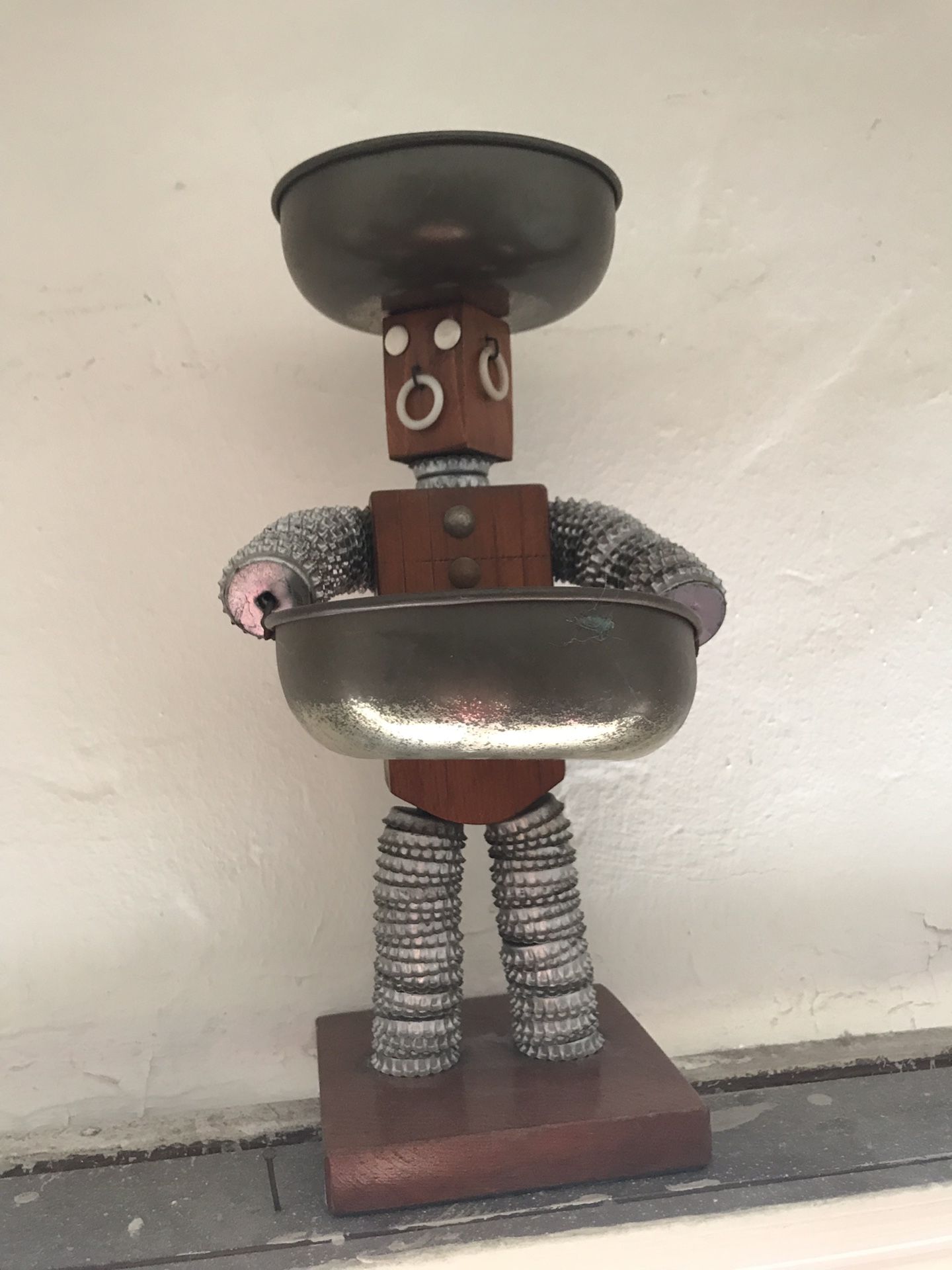 Antique Cuban bottle cap man robot