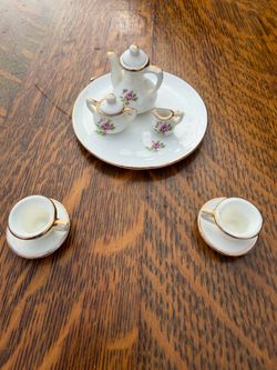 Vintage Miniature Porcelain Tea Set – Pink Roses