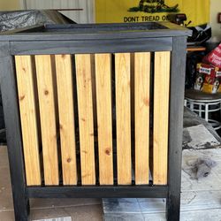Custom-made cedar planter boxes