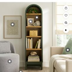 Arched Green Bookshelf 