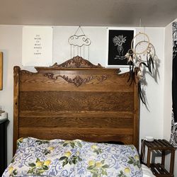Full Size Bed Frame, Mattress And Box Spring 