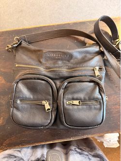 Liebeskind Berlin "Anny" crossbody bag in black pebble leather