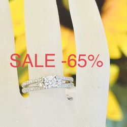 Engagement Ring Diamond Ring Natural Diamonds 💎 Christmas 🎄 SALE -60% Checked By GEMOLOGICAL INSTITUTE NEW YORK  