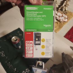 Square D Homeline HOM250GFIC 50 Amp 2-Pole GFCI Circuit Breaker 