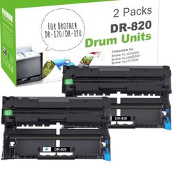 2 Pack Printer DR820 DR890 Toner Cartridges Drum Unit 