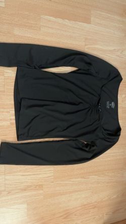 Black Ruched Trendy Queen Long Sleeve Top