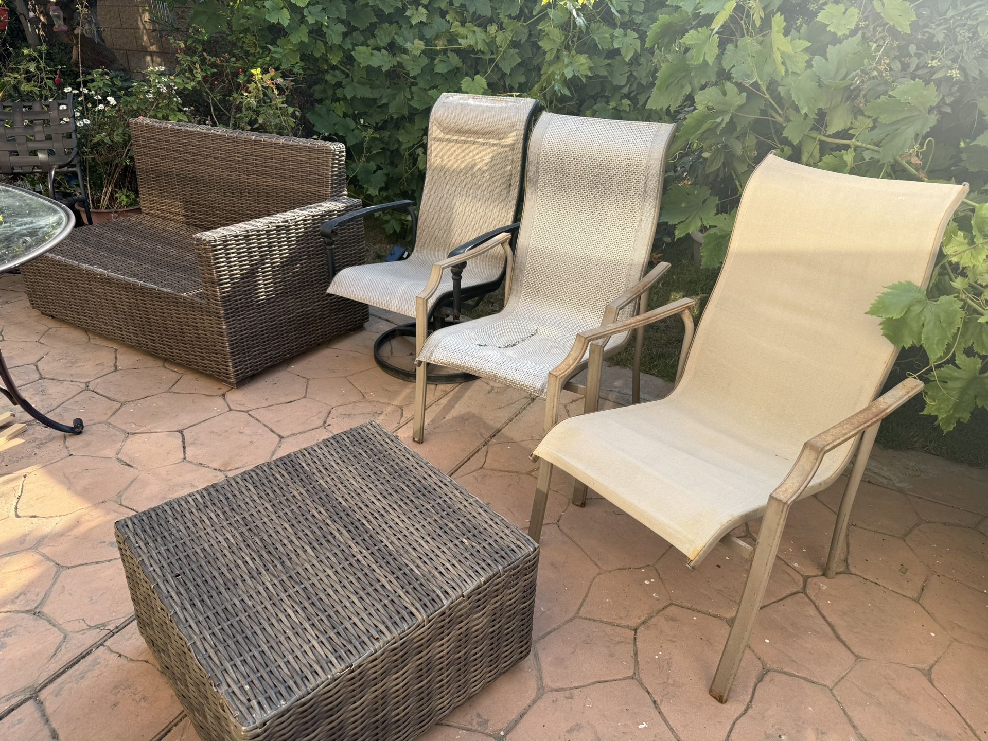 Chairs Set Of 4 And Wicker Outdoor Patio Furniture
