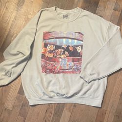 A Tribe Called Quest Crewneck Sweatshirt, Beige, Size: XLarge
