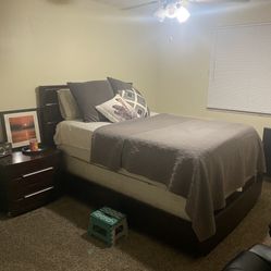 Bed Frame and Nightstand