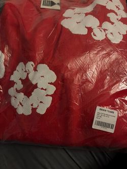 Denim Tears Cotton Wreath Hoodie Red Size M