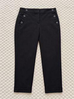 LOFT Petite Black Button-Detail Pants – Size 2P
