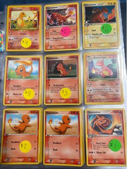 Charmander & Charmeleon lot vintage Pokemon card lot