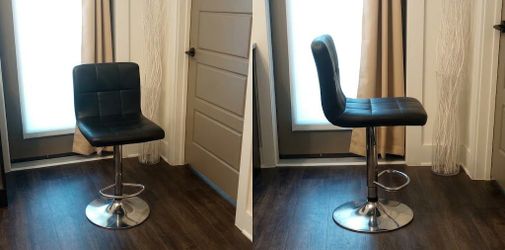 Leather Adjustable Counter-height Bar Chairs (set of 4 for $50)