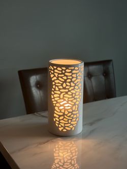 White ceramic lamp