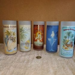 New Set Tommy Bahama Frosted Bar Glasses & Dozens more items posted here