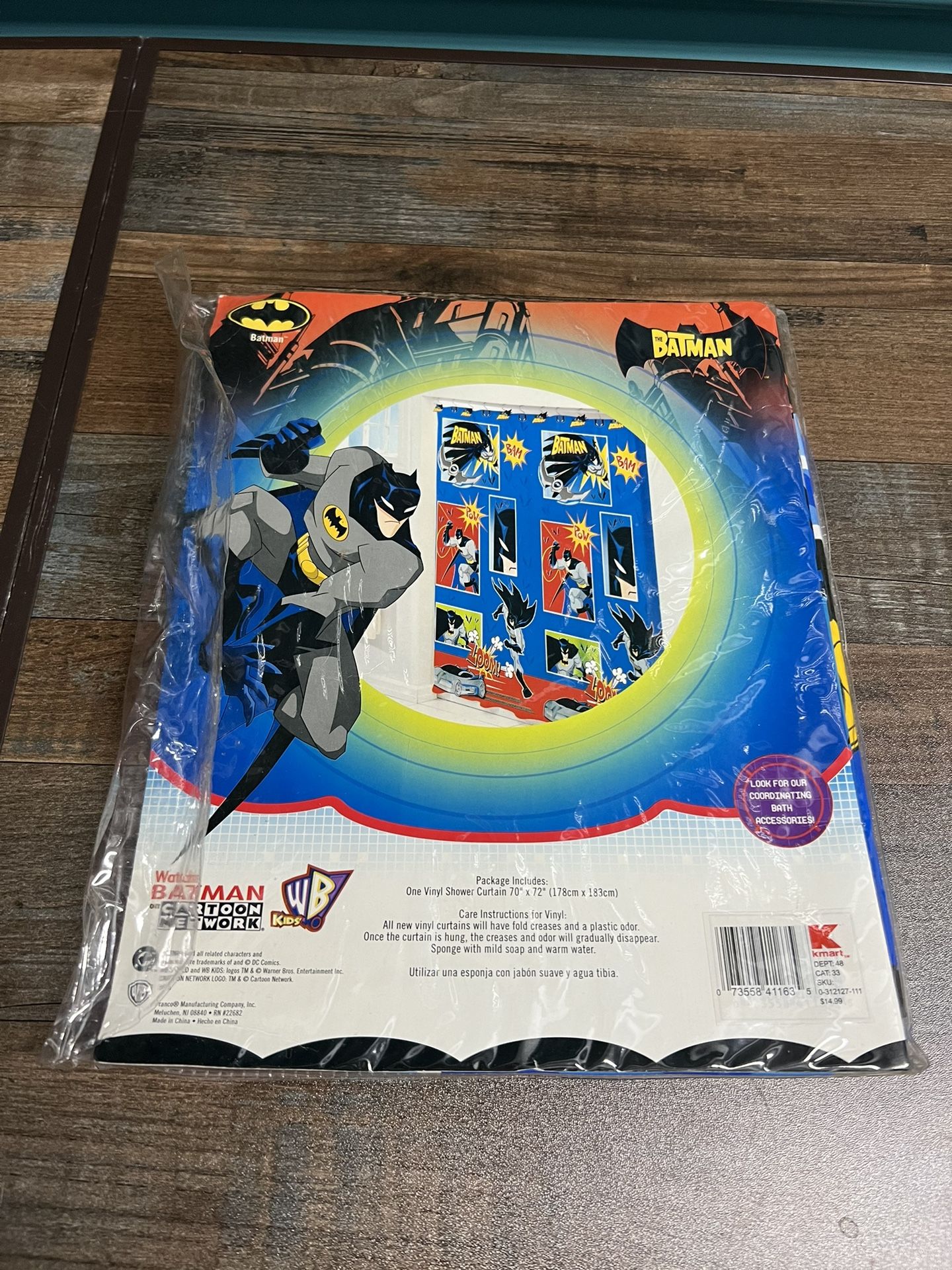 Vintage Cartoon Network Batman Shower Curtain - Kmart Exclusive - NEW