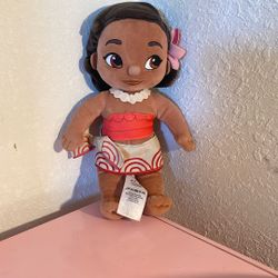 Disney Store Plush 12" Princess Moana Toddler Baby Toy Doll