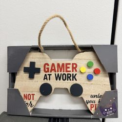 Gamer At Work Plaque 