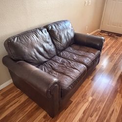 Italian Leather Couch And Loveseat 