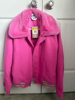 Nike Womens (Small) Naomi Osaka Collab Pink Varsity Bomber Jacket