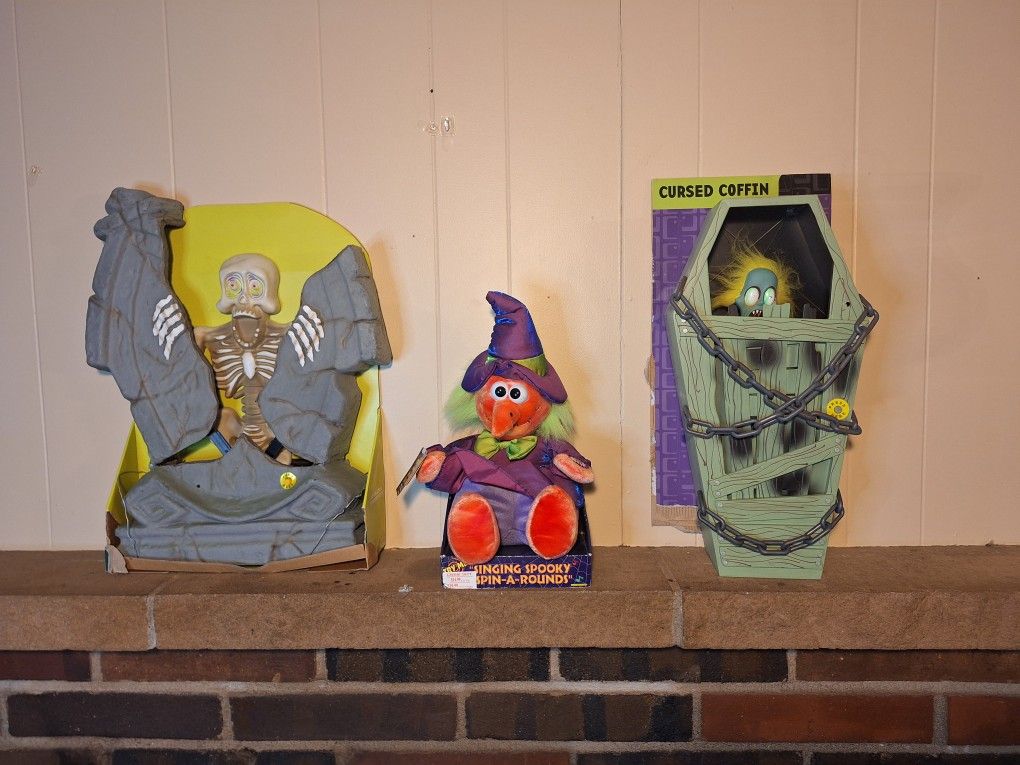 Halloween Vintage Electronic Decor 3 Piece Lot