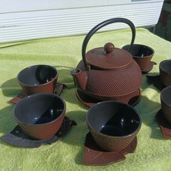 Vintage Japanese Cast Iron Tea Set