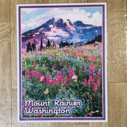Mt Rainier Poster - 10.5” X 14” - New 