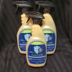 $3 Each (1 Available) Monofoil D Antibacterial Cleaner Multi Surface Disinfectant Sprays 24oz