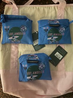 Starbucks Los Angeles Reusable Bags Set of 3