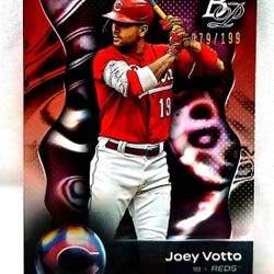 2023 Joey Votto Topps Bowman Platinum Pink Ice Numbered Cincinnati Reds Baseball Card #079/199