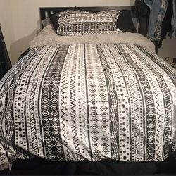 Black & White King Size Duvet Set, 3pcs