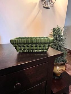 Vintage UPCO Ungemach Roseville Planter Green #630 Pottery MCM