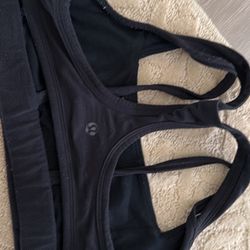 Black Lululemon Sport Bra Size 6