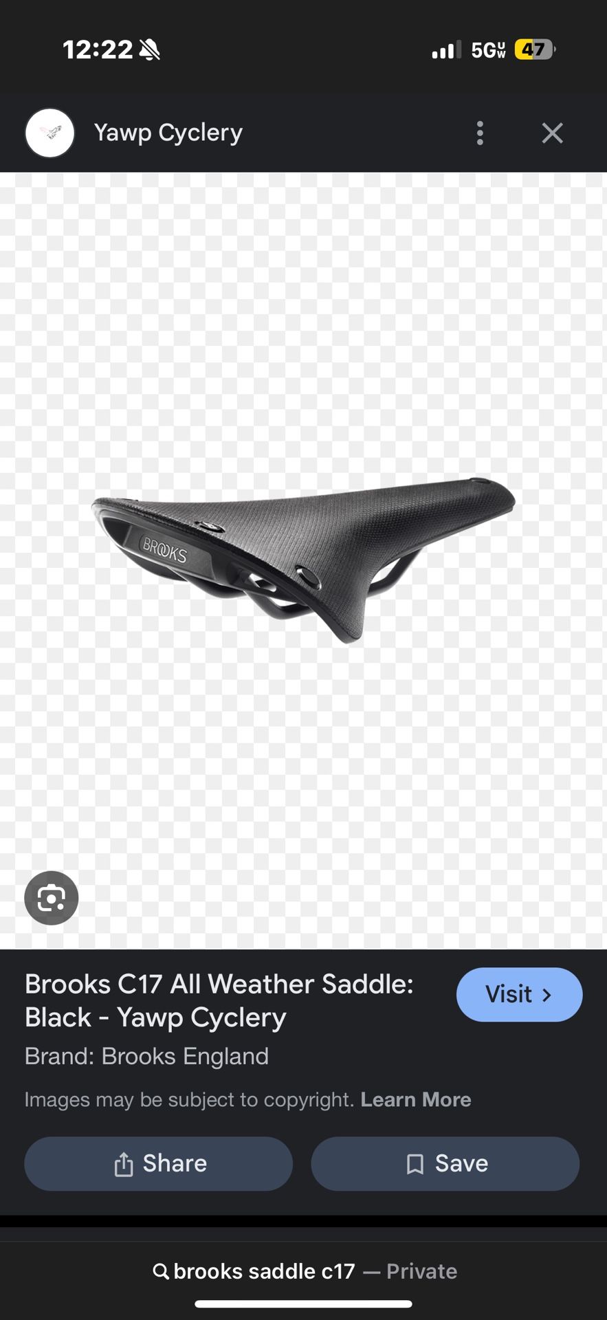 iso brooks saddle