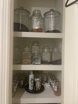 Moving sale- Glass storage jars set