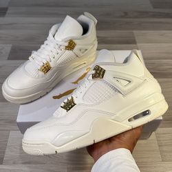 Air Jordan 4 Retro Sail Metallic Gold 