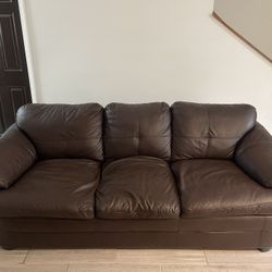 Leather Brown Sofa 