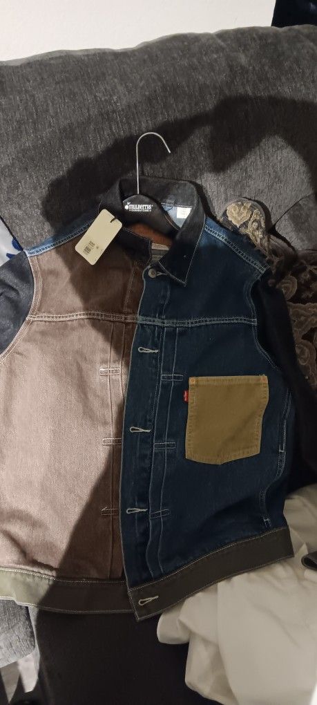 Multicolor Denim Levi's Jean Jacket Sz M