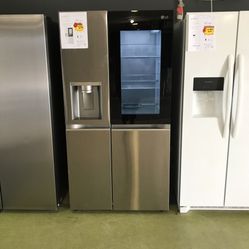 Lg Side By Side Instaview Knock Twice ✊🏽✊🏽 Refrigerator With Craft Ice HYVB