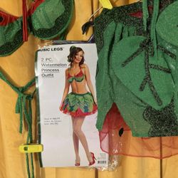 Sexy 2-piece Watermelon Princess Costume Bedroom Outfit Size ML