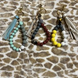 Beaded Wristlet Keychain 