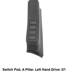 Jeep JKU Driver Side Pillar Light Switch Mount (11-18 Jeep JK)