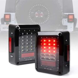 Tail Lights Compatible with Jeep Wrangler 2007-2018 JK JKU Sahara Rubicon Sport Unlimited