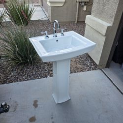 Kohler Pedestal Sink With Faucet (Optional)