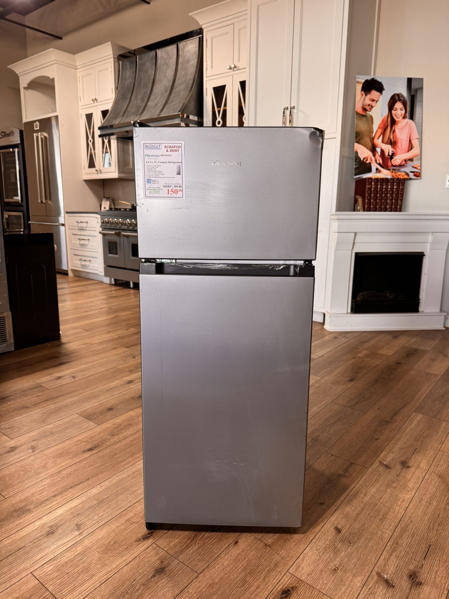 New Hisense 4.4 Cu. Ft. Double Door Compact Refrigerator