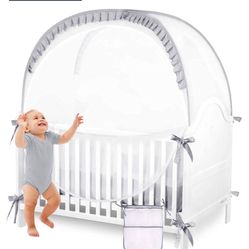 Baby Safety Crib Tent Infant Pop up Mosquito Net Nursery Bed Canopy Netting Cover